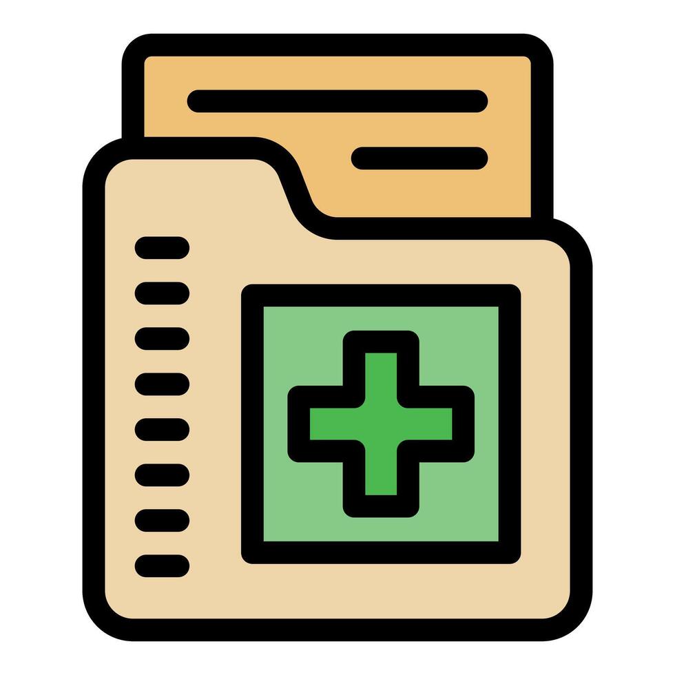 Medical record folder storing patient data and information vector