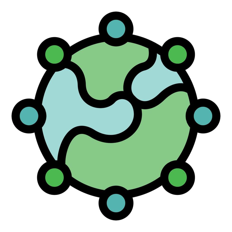 Global network connecting the world, data exchange and international communication vector
