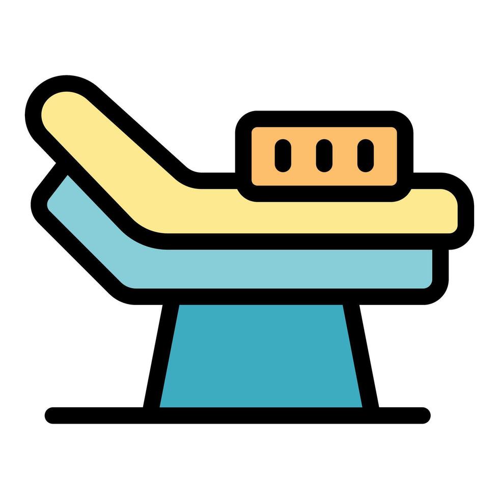 Medical couch representing healthcare and checkup in hospitals and clinics vector