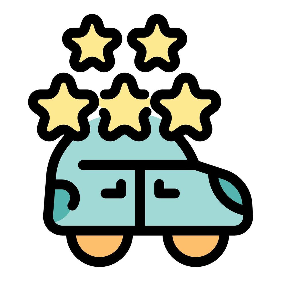 Five star car review representing excellent customer satisfaction vector