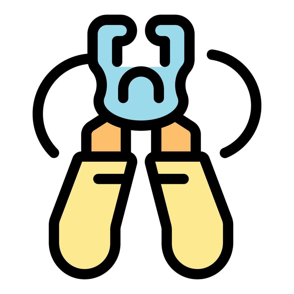 Nail clipper showing sad face expressing displeasure with nail biting habit vector