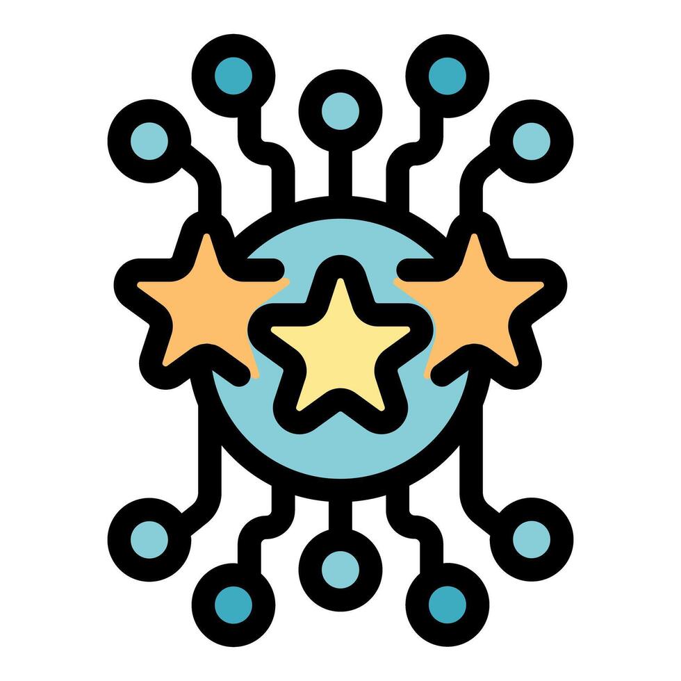 Neural network providing excellent rating with three stars vector
