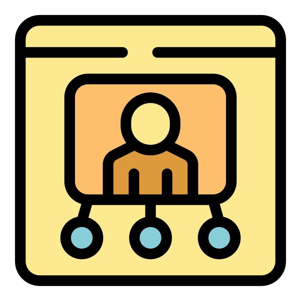 Online cv with candidate profile and skill points displayed on a web page vector