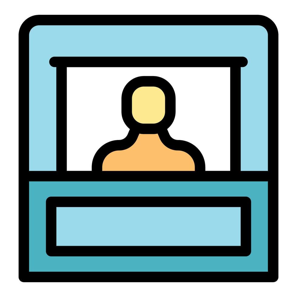 Cashier working at checkout counter in grocery store, supermarket or shop vector