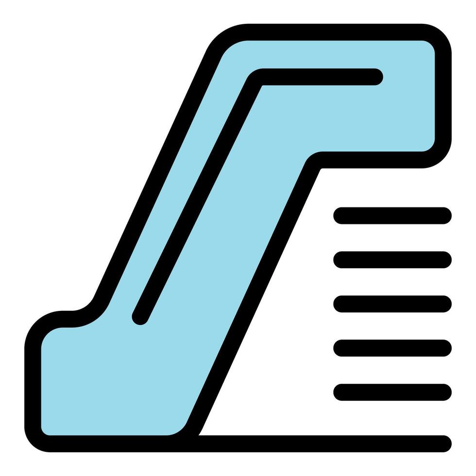 Escalator moving upwards in shopping mall or subway station vector
