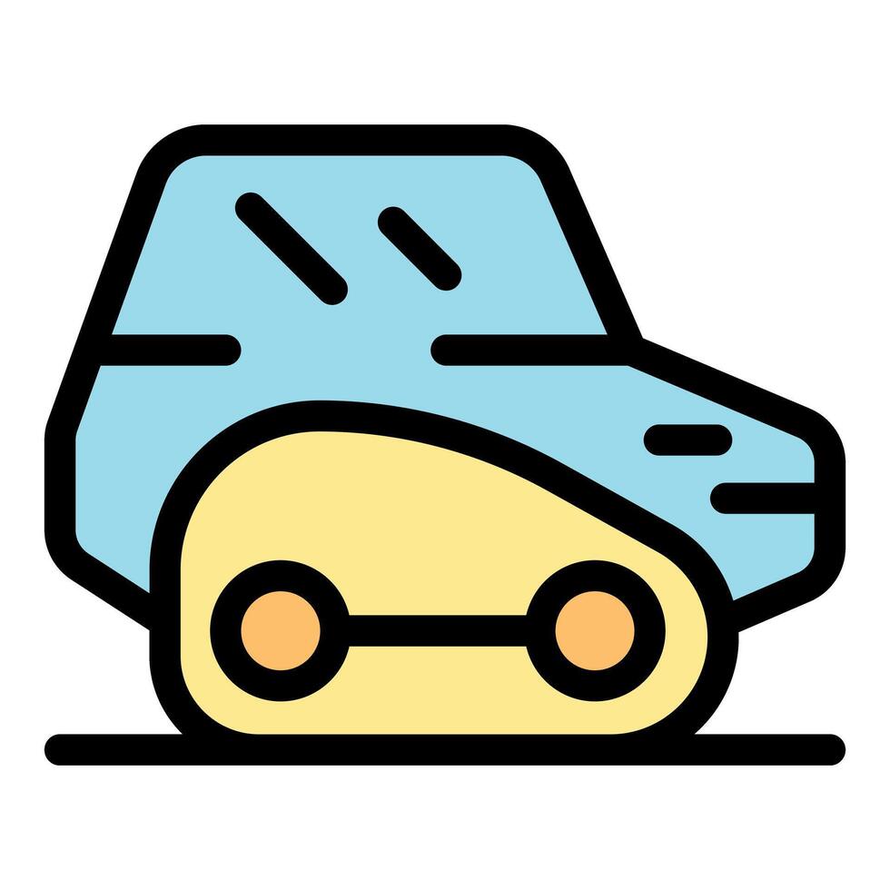 Futuristic car moving on single wheel with innovative design vector