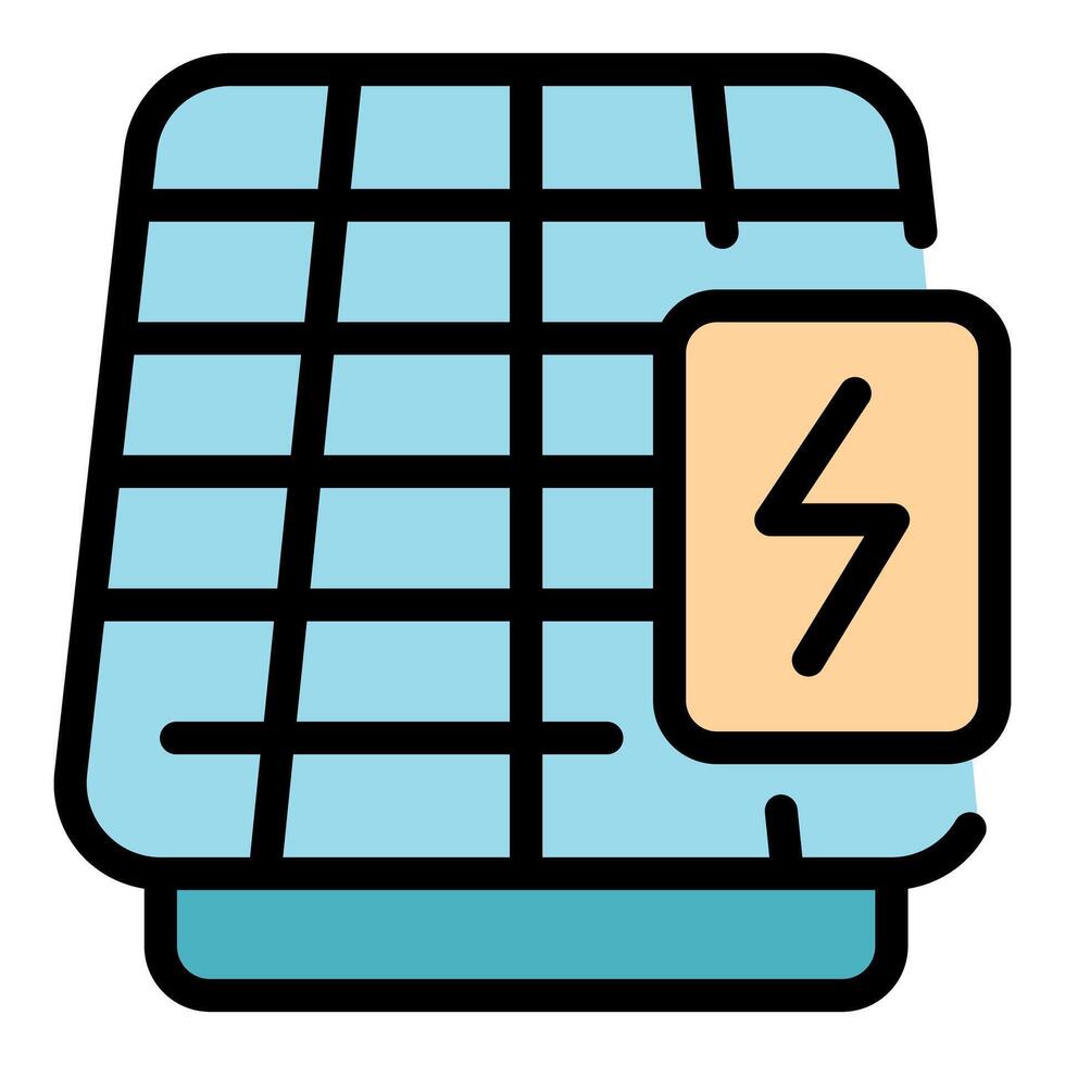 Solar panel generating electricity, clean energy solution for sustainable future vector