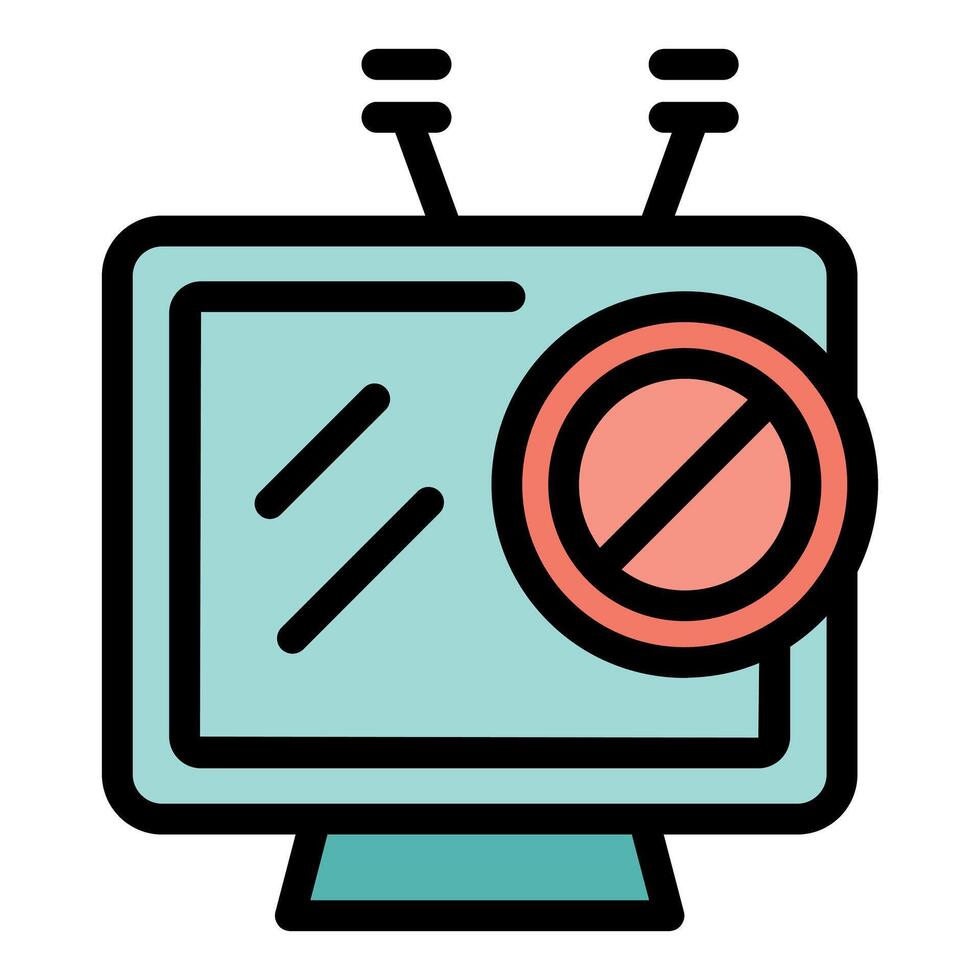 No tv signal showing restricted access to television programs vector