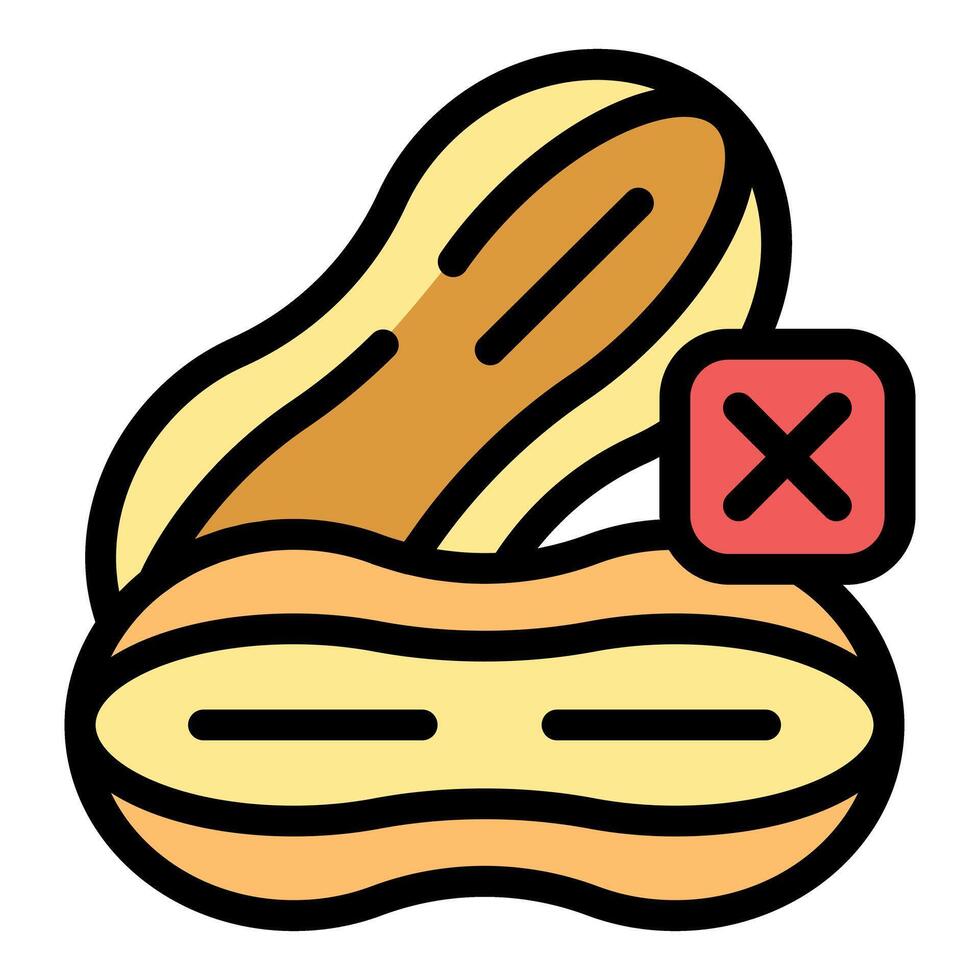 Peanut allergy warning showing groundnut risk and food intolerance vector
