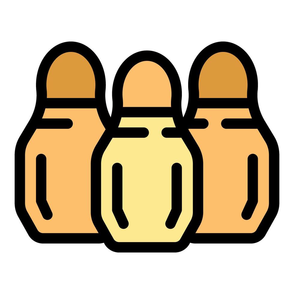Three honey jars forming a small group are displayed together vector