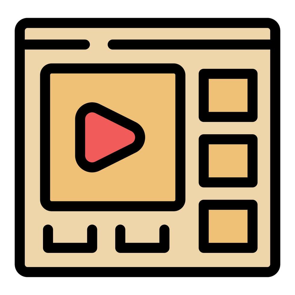 player interface showing play button and control panel vector