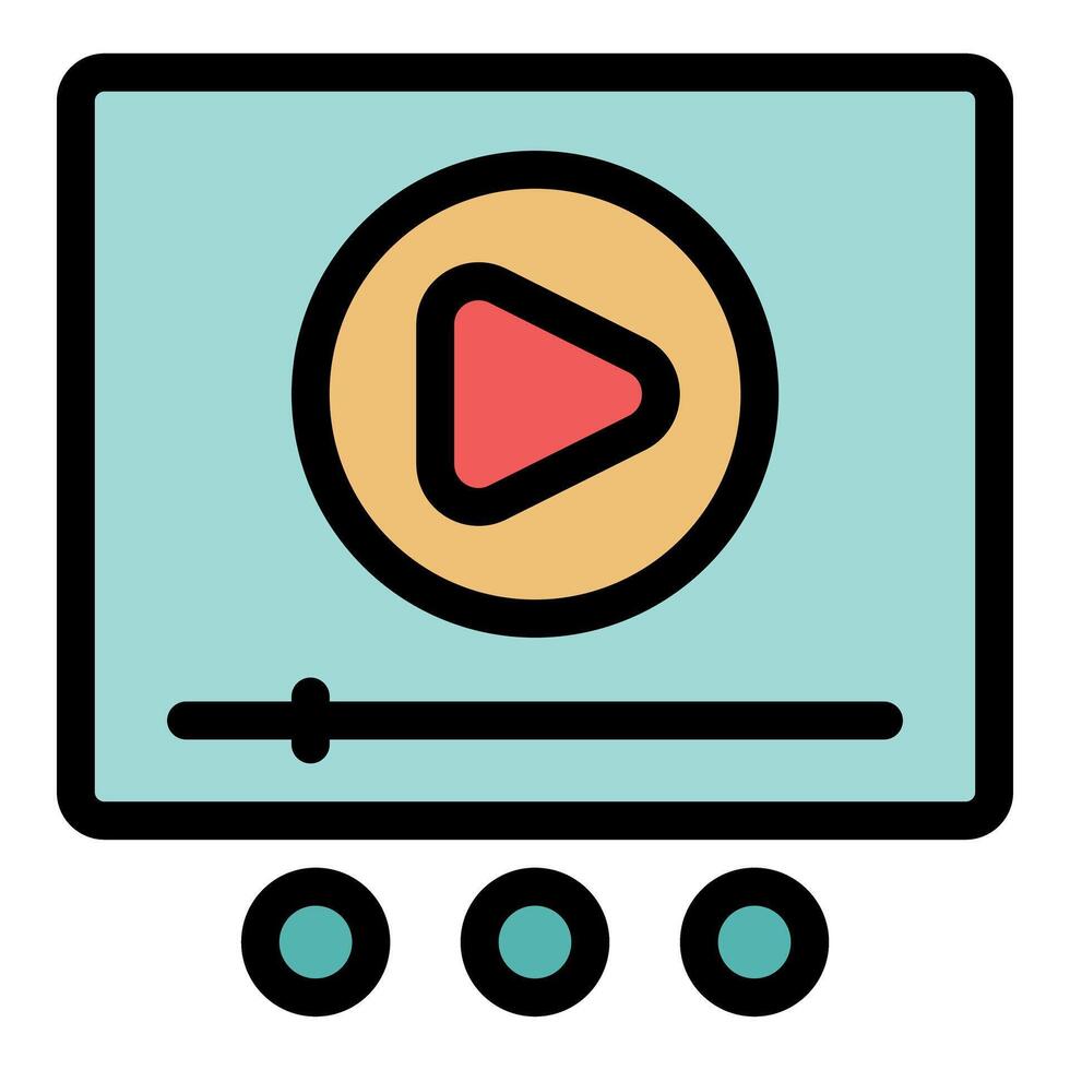 player interface showing play button and progress bar vector