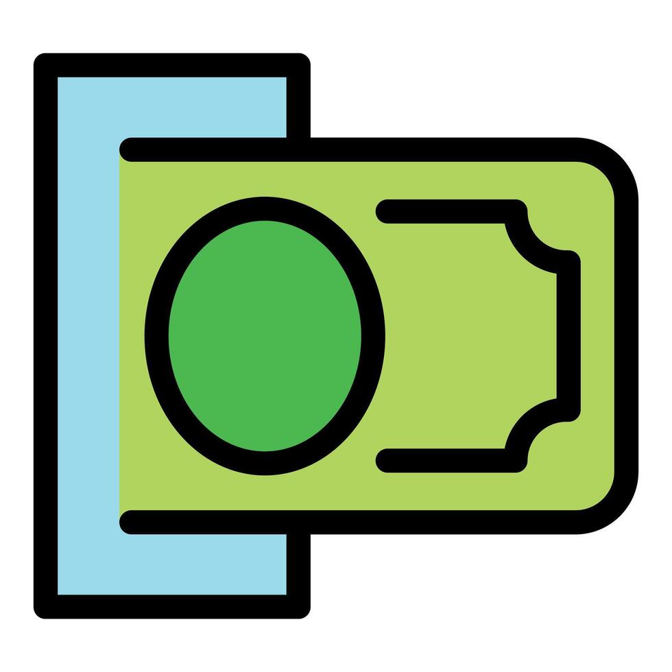 Atm cash machine dispensing banknote icon vector