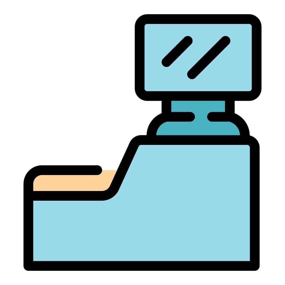 Modern cash register representing financial transactions and commerce vector