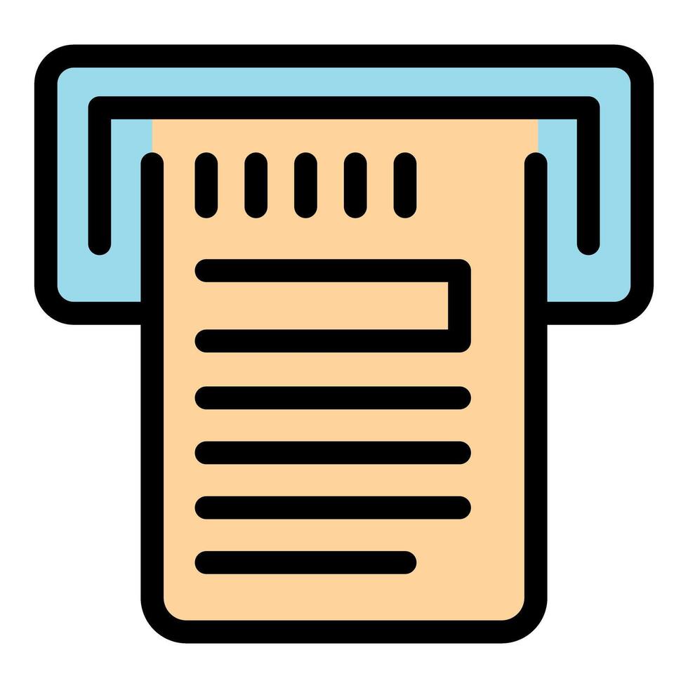 Pos terminal printing receipt, modern point of sale system processing payment vector