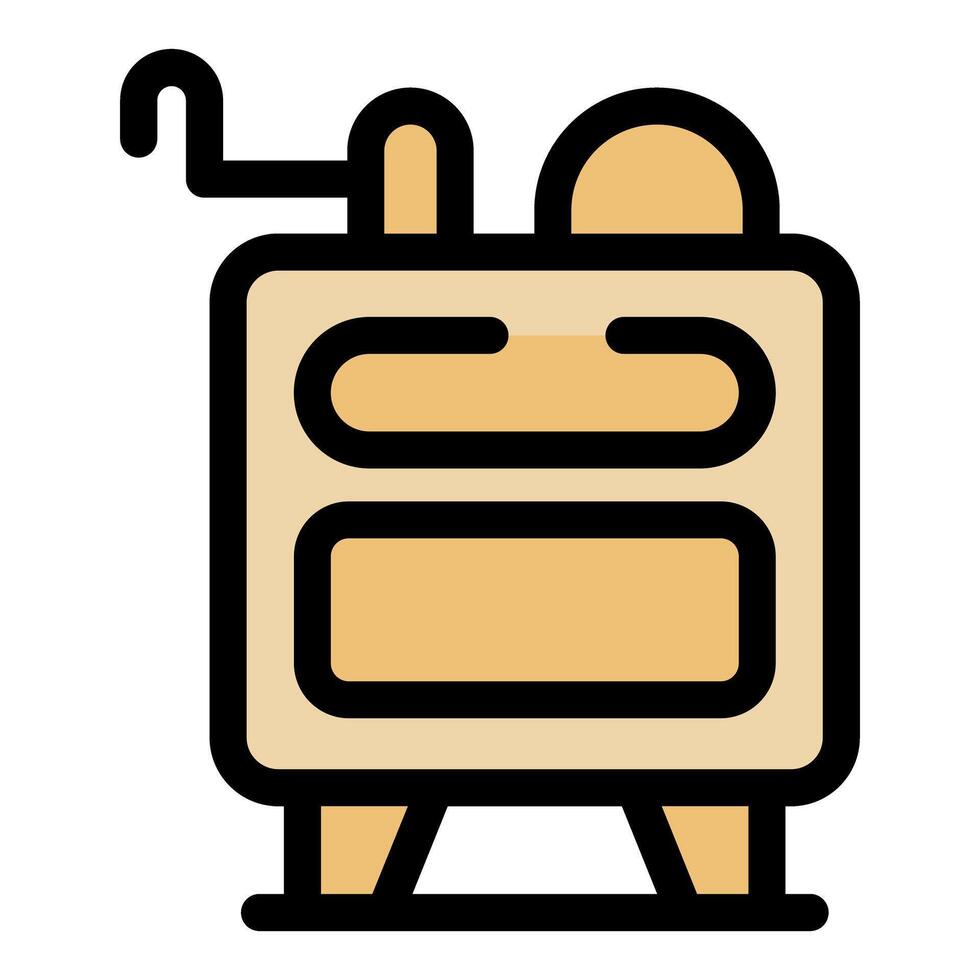 Smokehouse generating smoke for food preservation, preserving meat and fish with traditional smoking methods vector