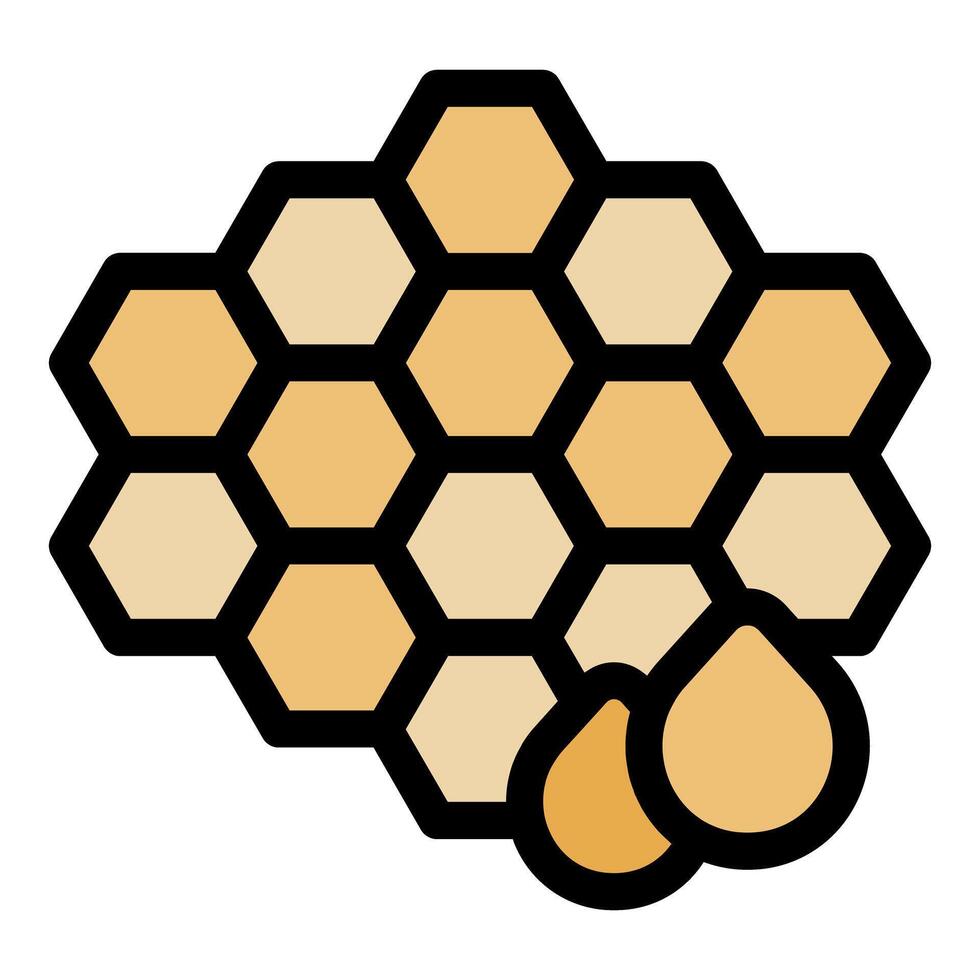 Honey dripping from honeycomb, representing natural sweetener production vector