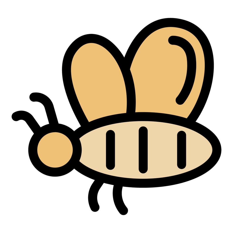 Honey bee flying and pollinating flowers in nature vector