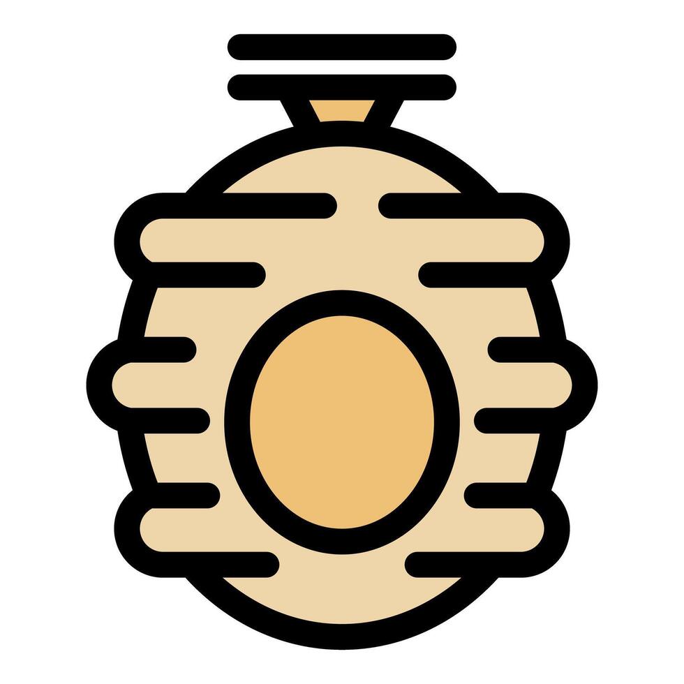 Round beehive for producing honey and protecting bees vector