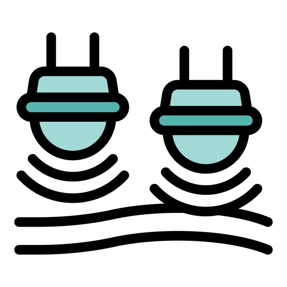 Echo sounders sending sound waves underwater for navigation and exploration vector