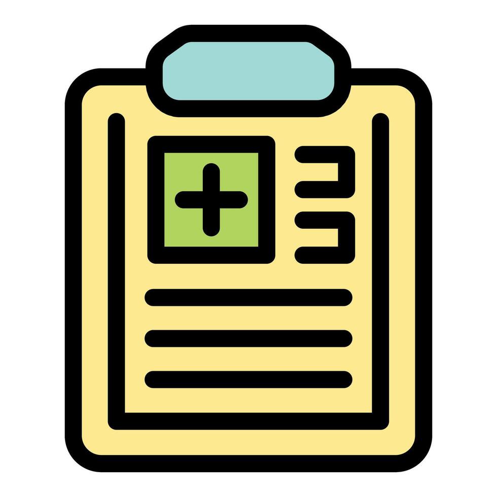 Medical report on clipboard representing healthcare and patient information vector