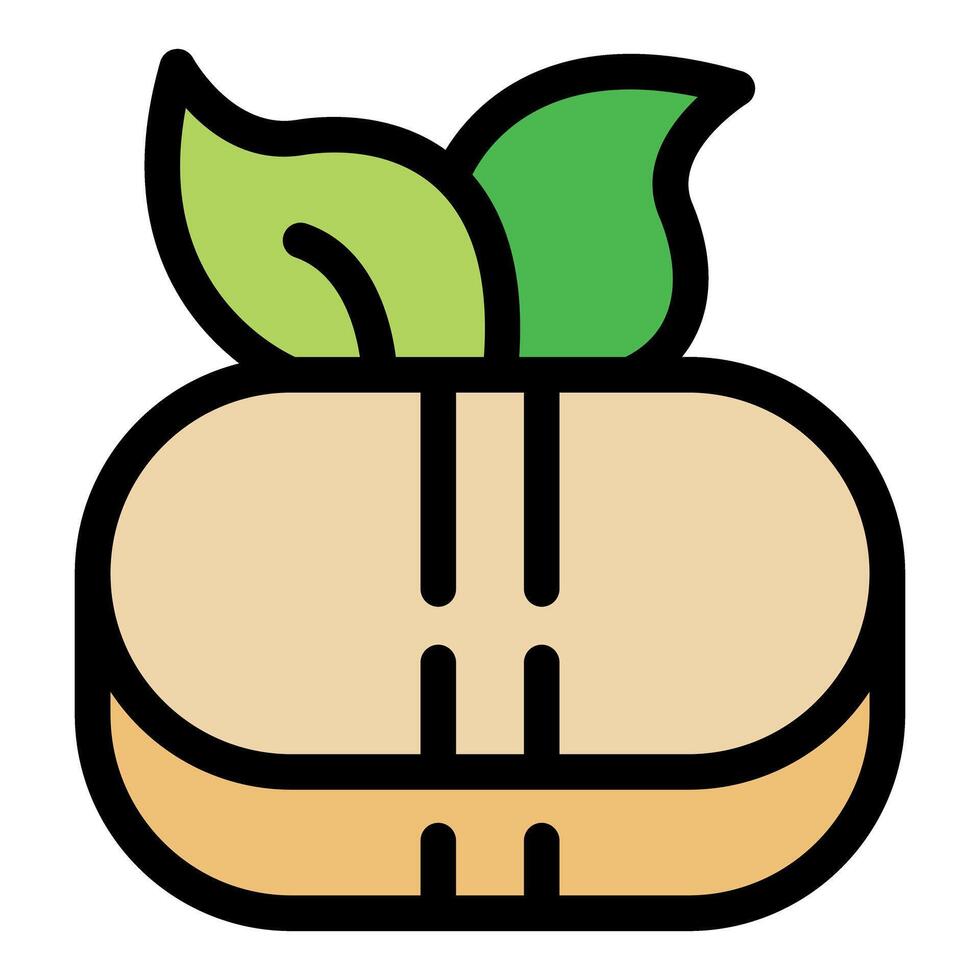 Eco friendly packaging with leaves growing representing sustainability vector