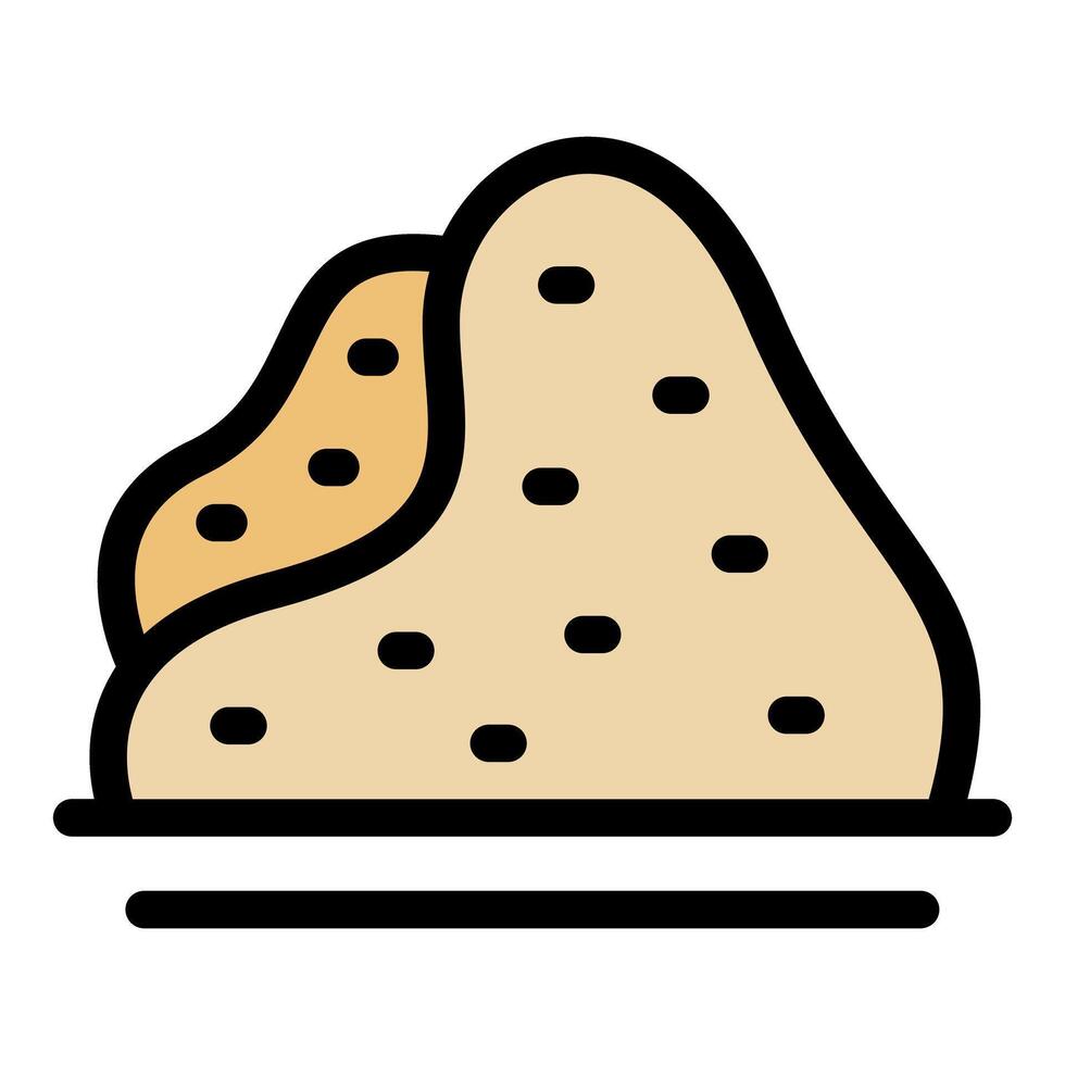 Raw potato tuber lying on the ground, ready for cooking vector