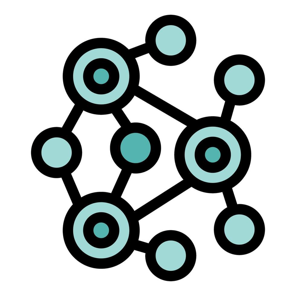 Network hub connecting data points representing global communication vector