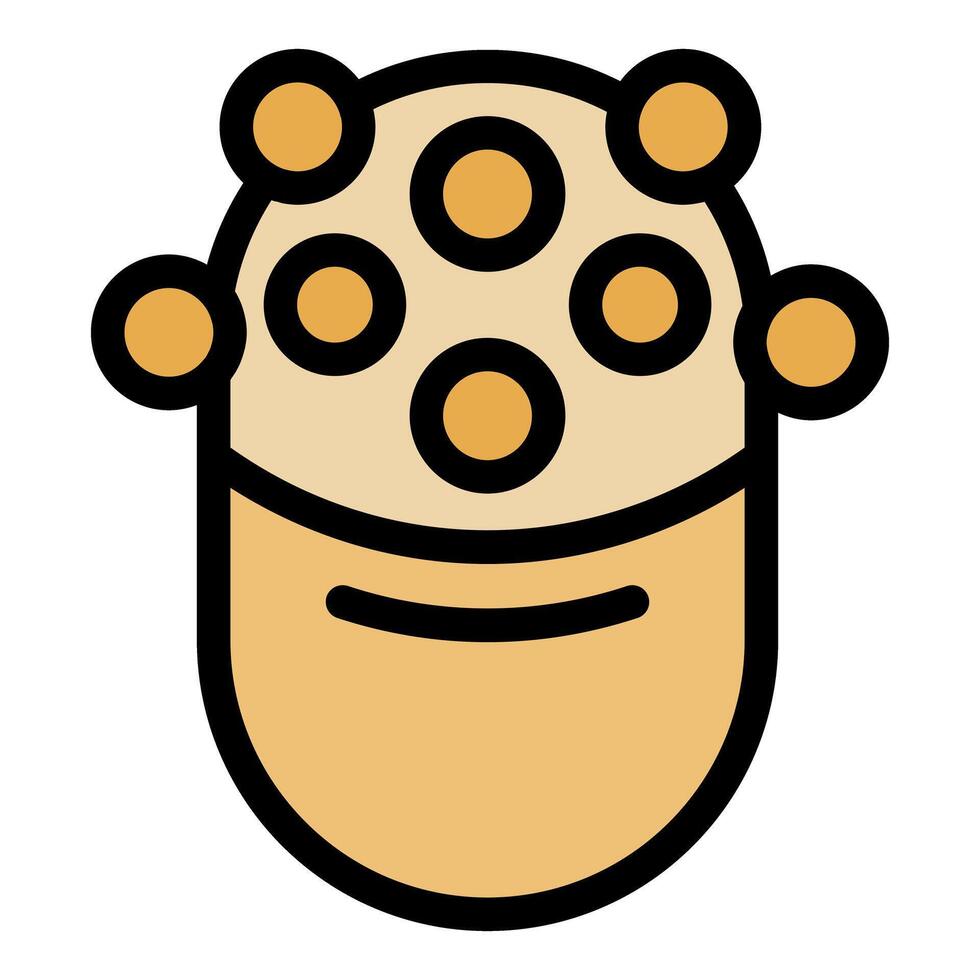 Nanobot receiving signals, futuristic nanotechnology icon vector