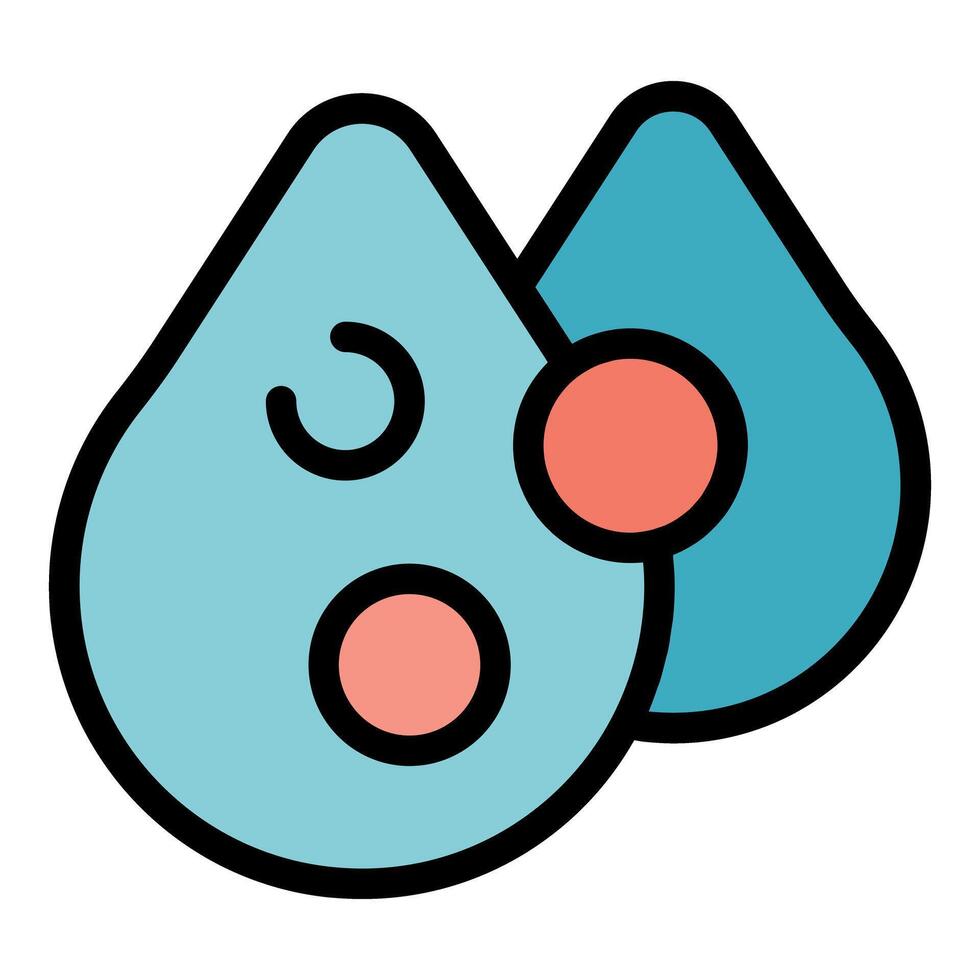 Water droplets merging, creating a larger drop with connected spheres vector