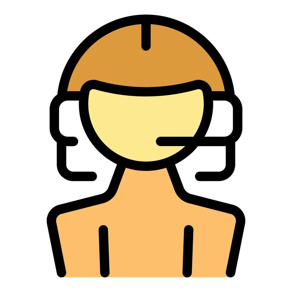 Vr gamer wearing headset and immersed in virtual reality experience vector