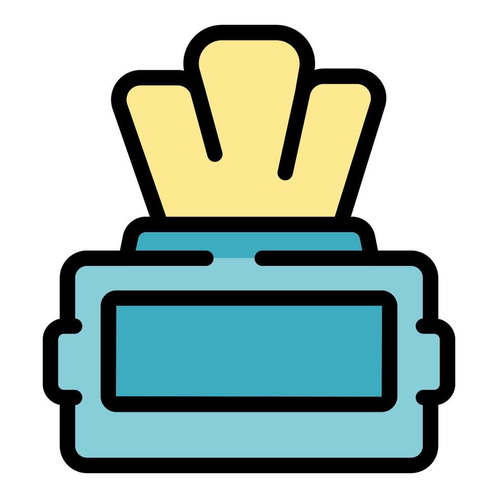 Wet wipes emerging from plastic container, hygiene and convenience vector