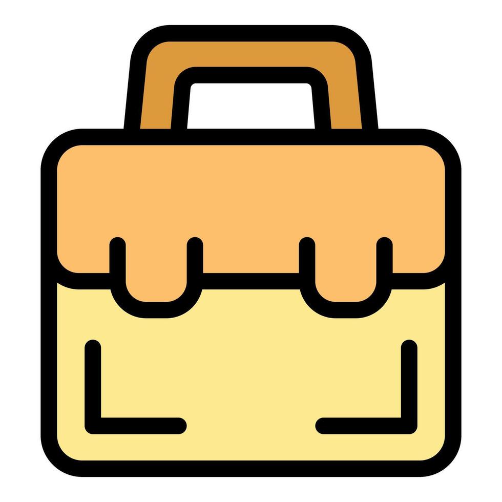 Yellow lunch box representing back to school or office work vector