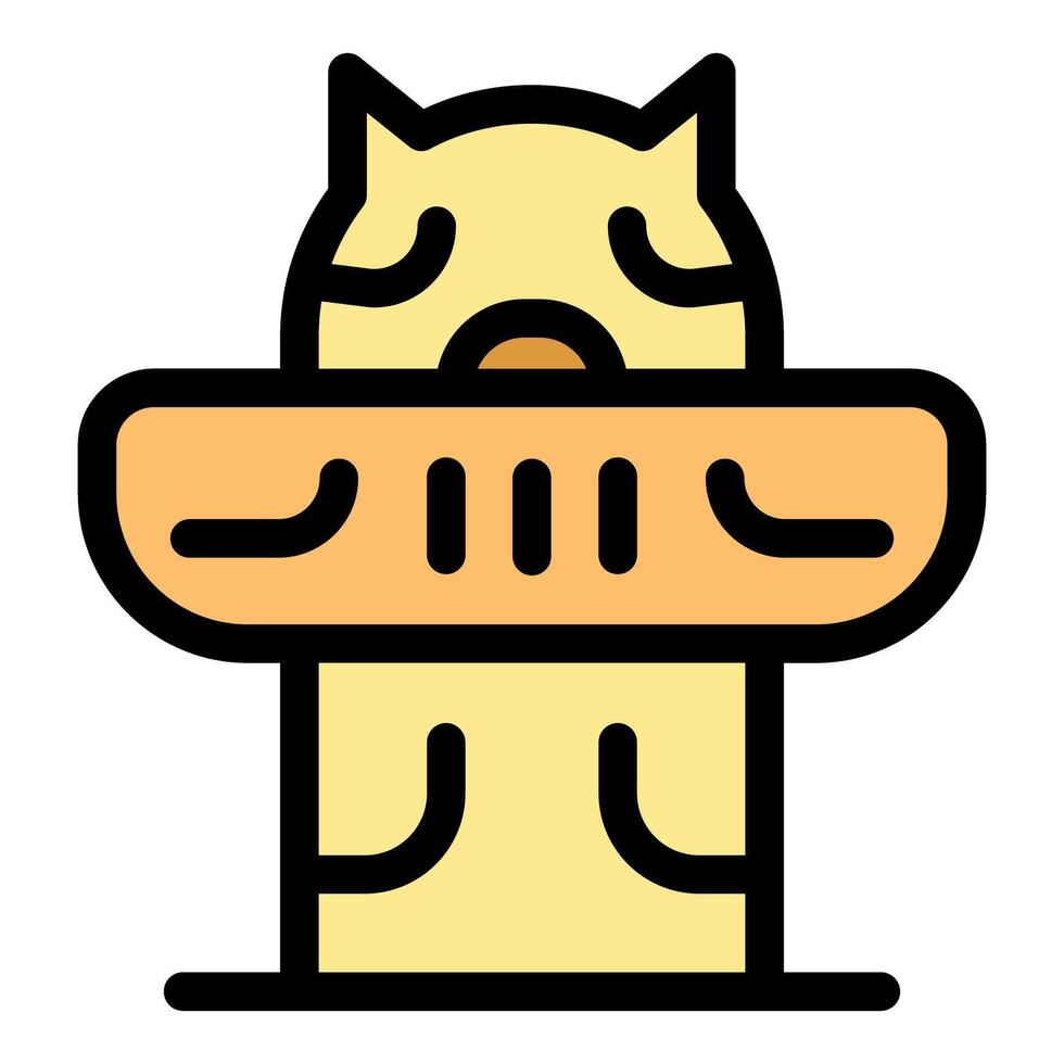 Cat holding hot dog in mouth, funny pet illustration vector