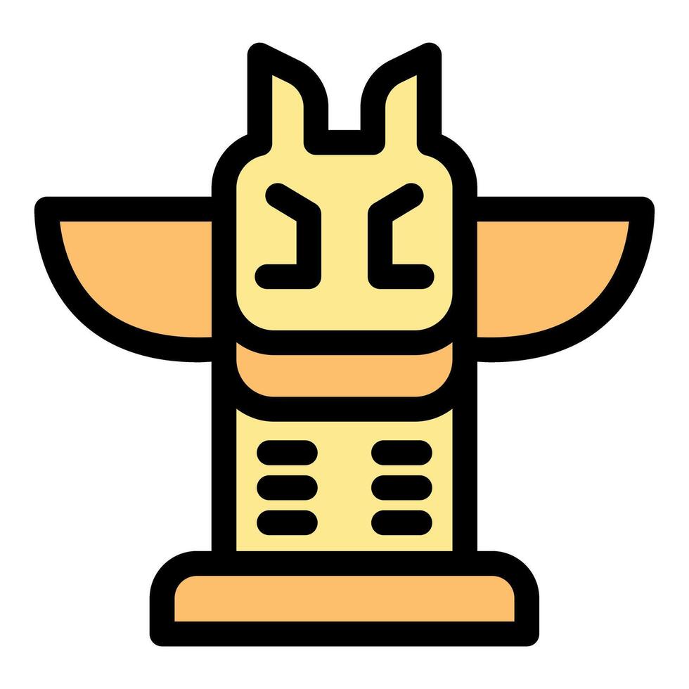 Horus falcon god statue representing ancient egyptian civilization vector