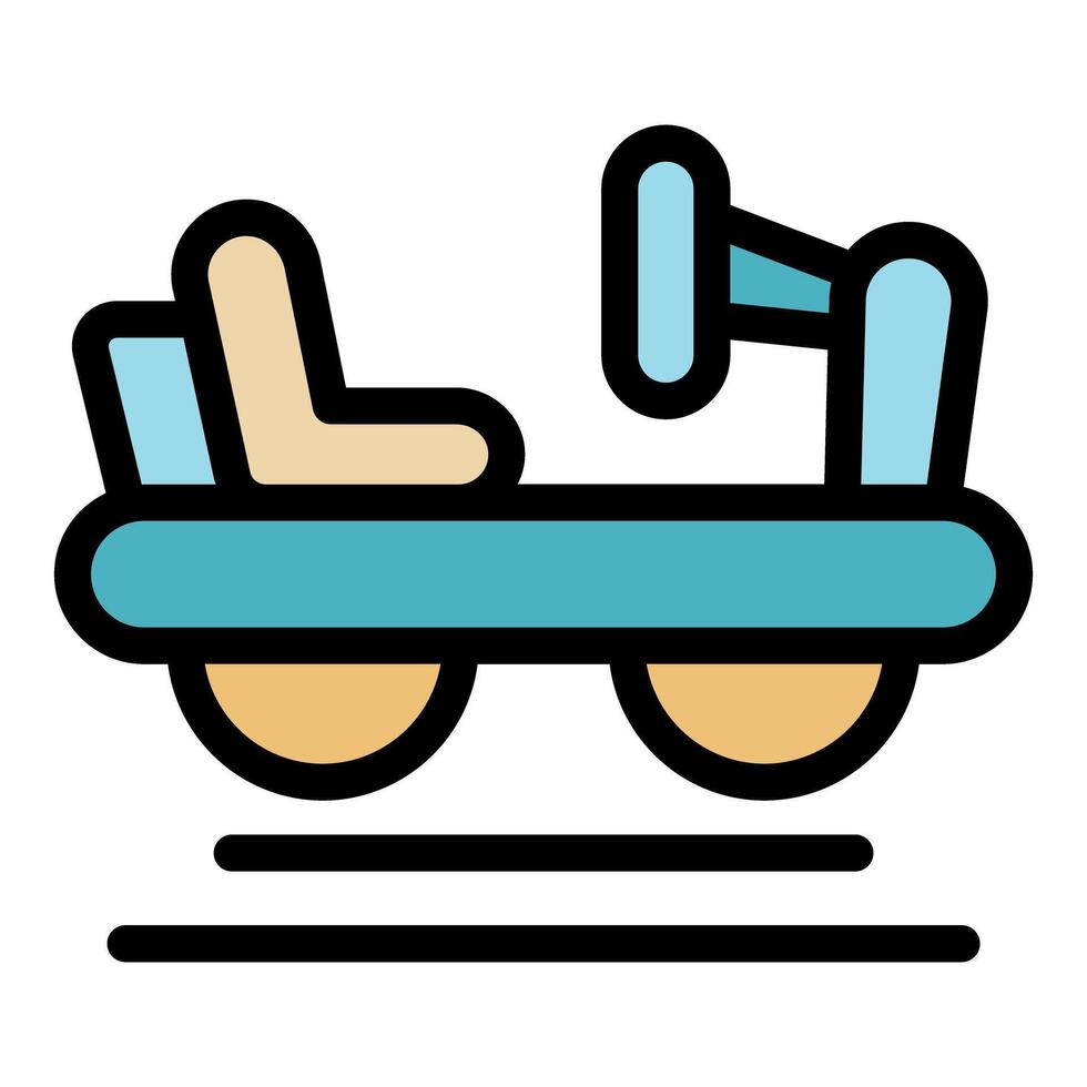 Futuristic hovercraft gliding on air cushion with modern design vector