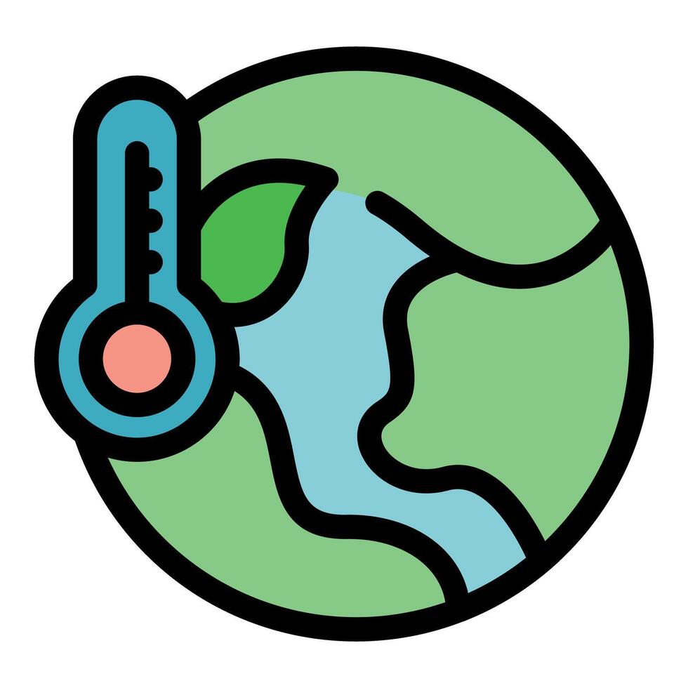Thermometer measuring increasing global temperature and climate change vector