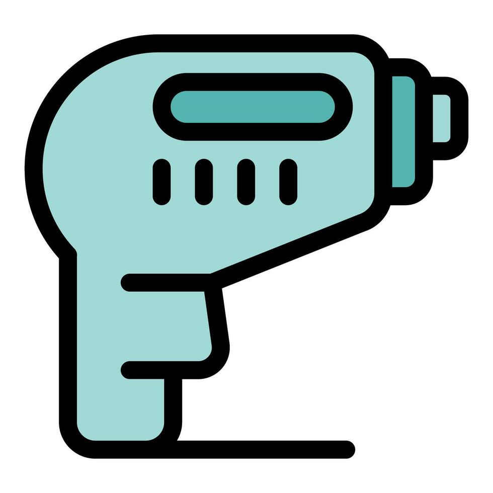 Electric drill for construction and diy projects, power tool icon vector