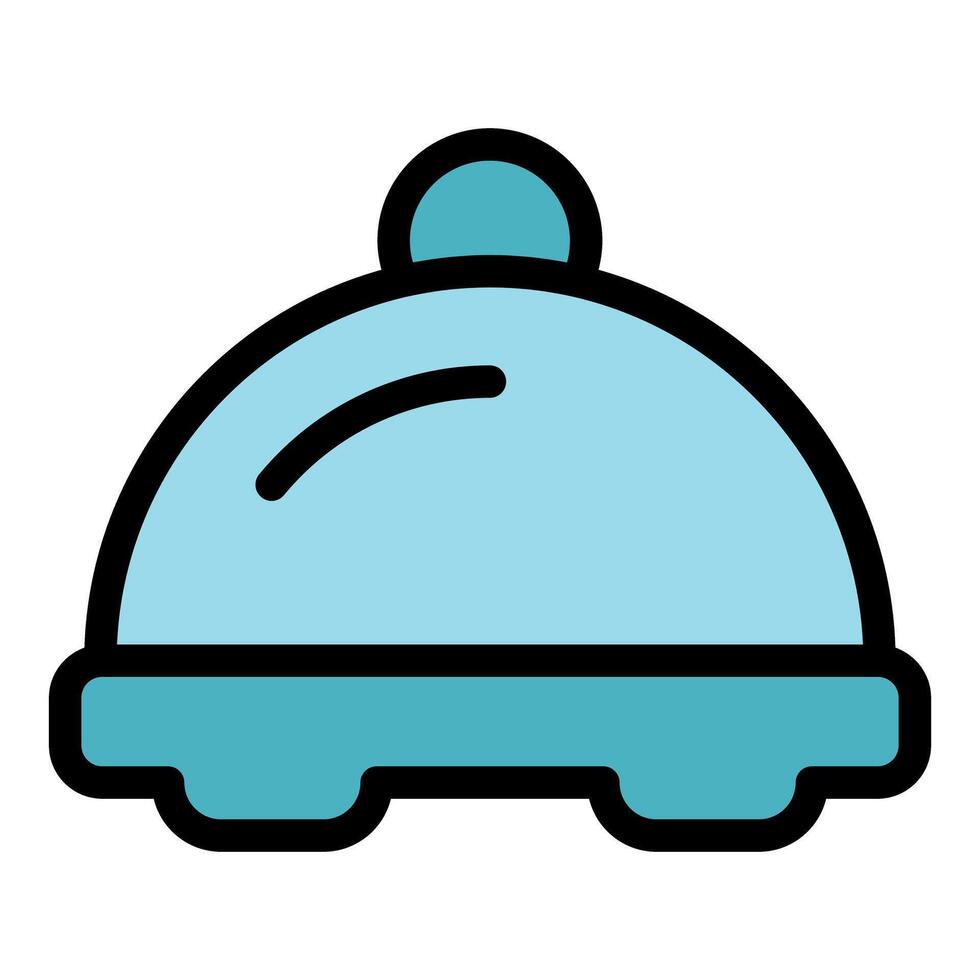 Restaurant cloche keeping food warm and ready to serve vector