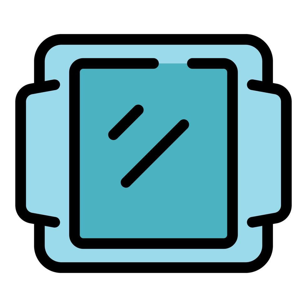 Smartwatch showing blank screen displaying reflecting light vector