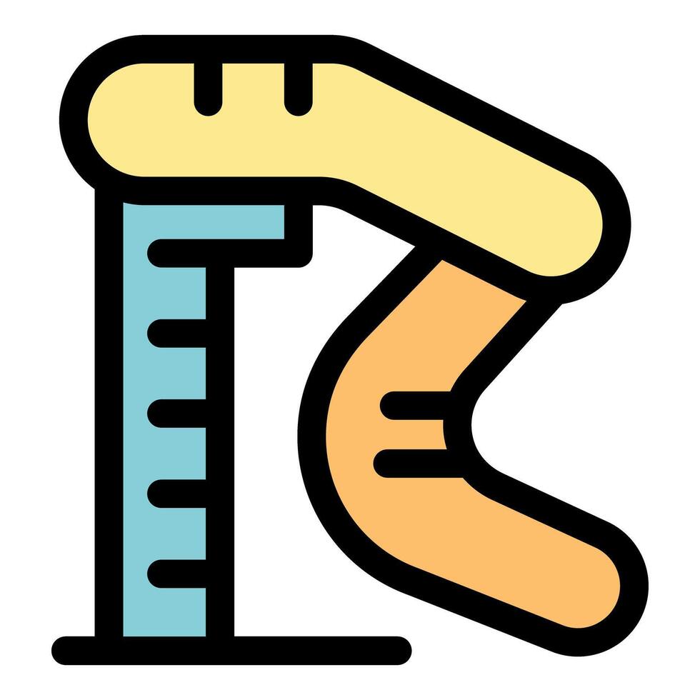 Aquapark slide measuring height icon representing summer fun and water activities vector