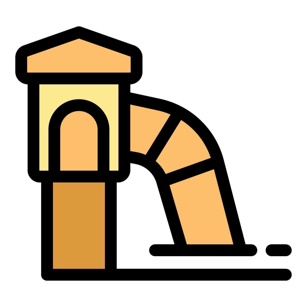 Playground slide tube leading to fun and games for kids vector