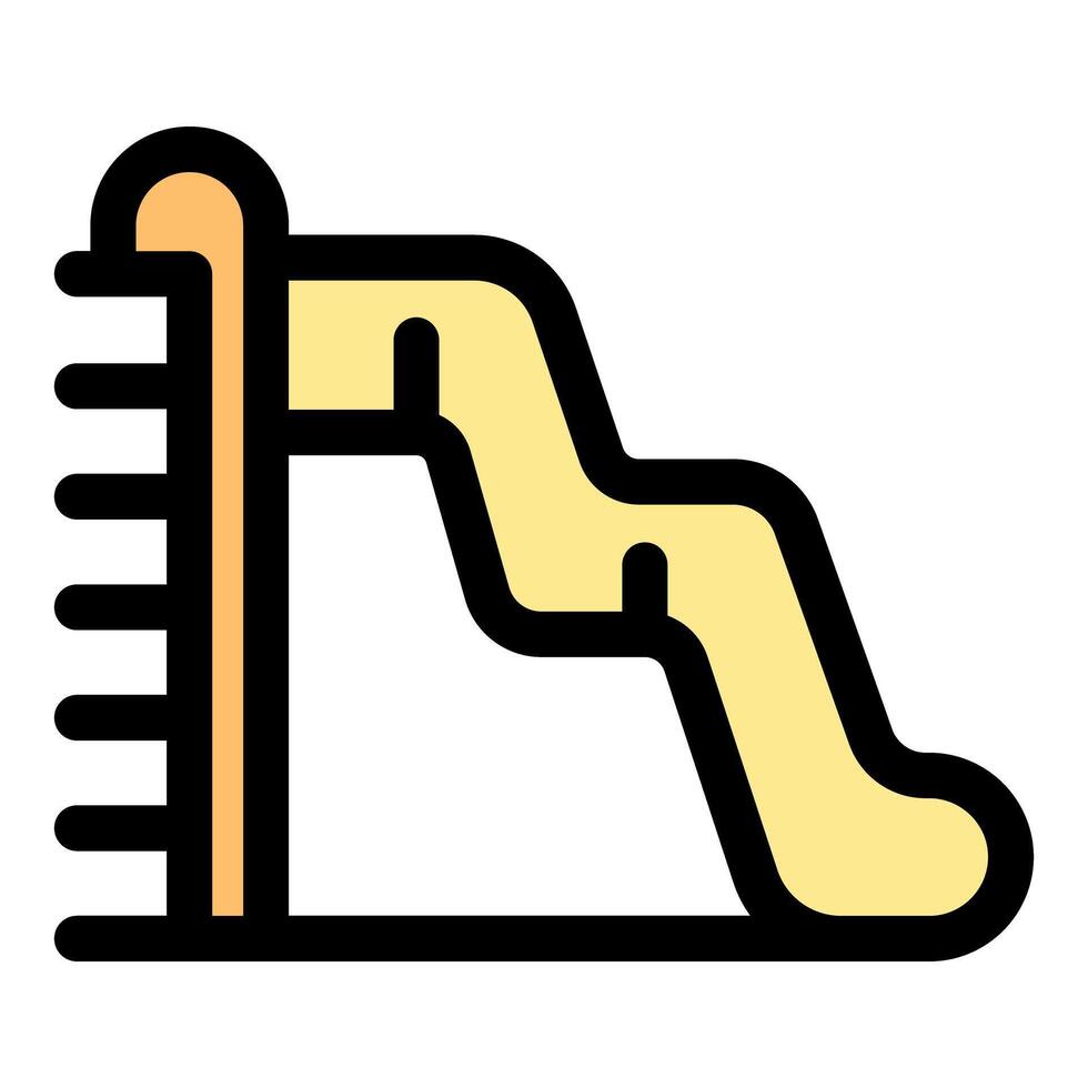 Playground slide with ladder providing fun and recreation for children vector