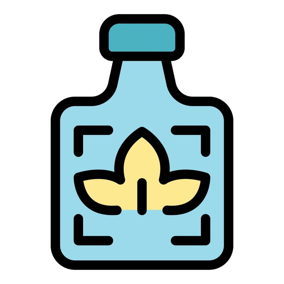 Herbal extract preserved in a glass bottle focusing on natural ingredients vector