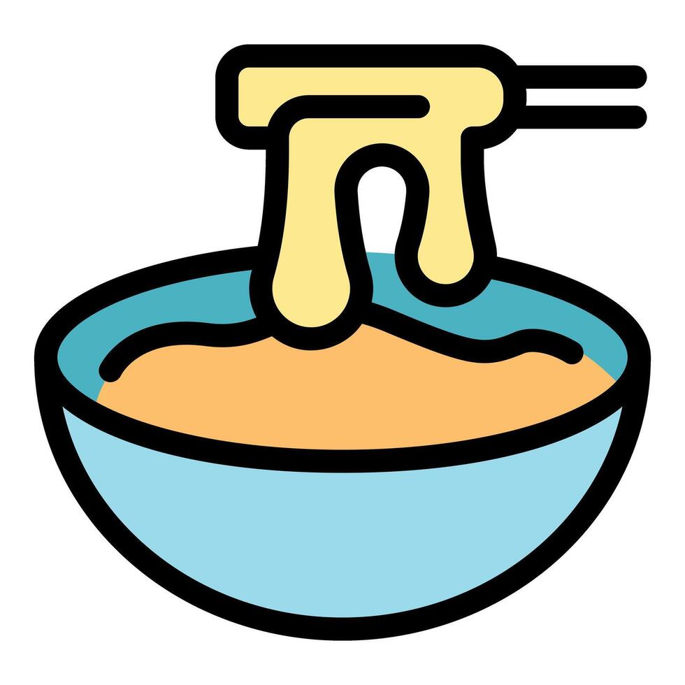 Mixing batter with whisk in bowl, baking preparation vector