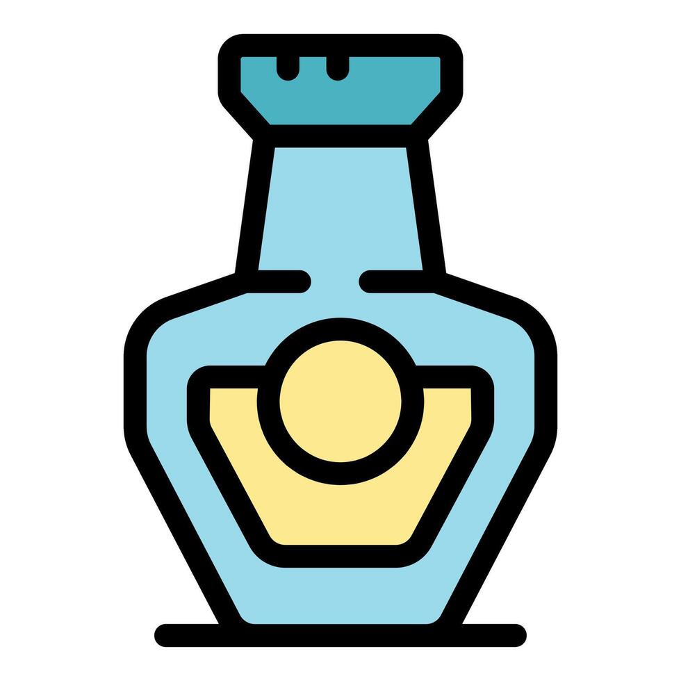 Elegant perfume bottle standing on a white background vector