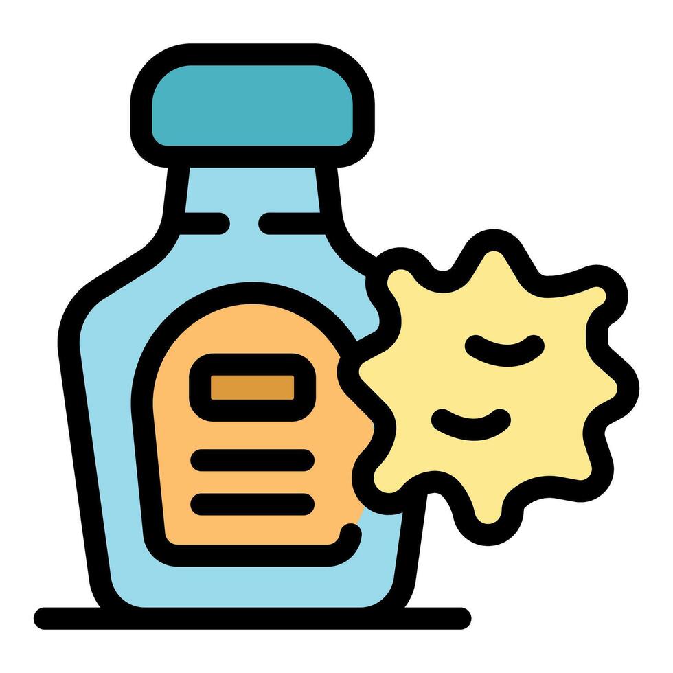 Antibacterial gel eliminating germs and bacteria for hand disinfection vector