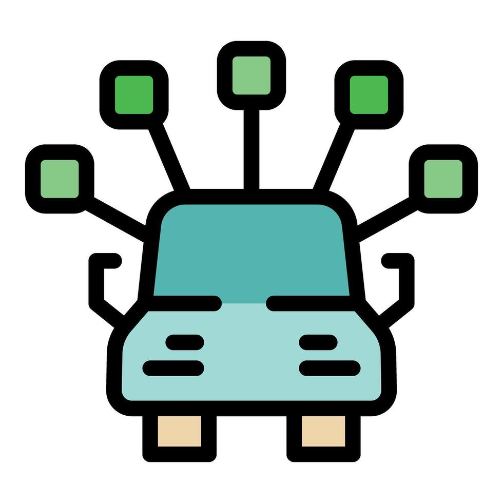 Autonomous car connecting to multiple networks using antennas vector