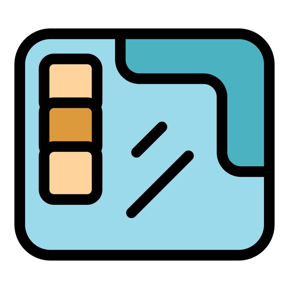 Sim card showing memory capacity and chip module vector