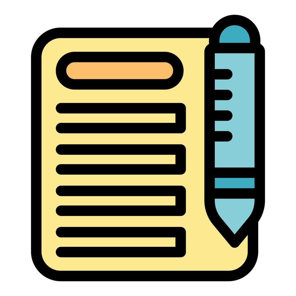 Filling checklist with pen, business planning and task management vector